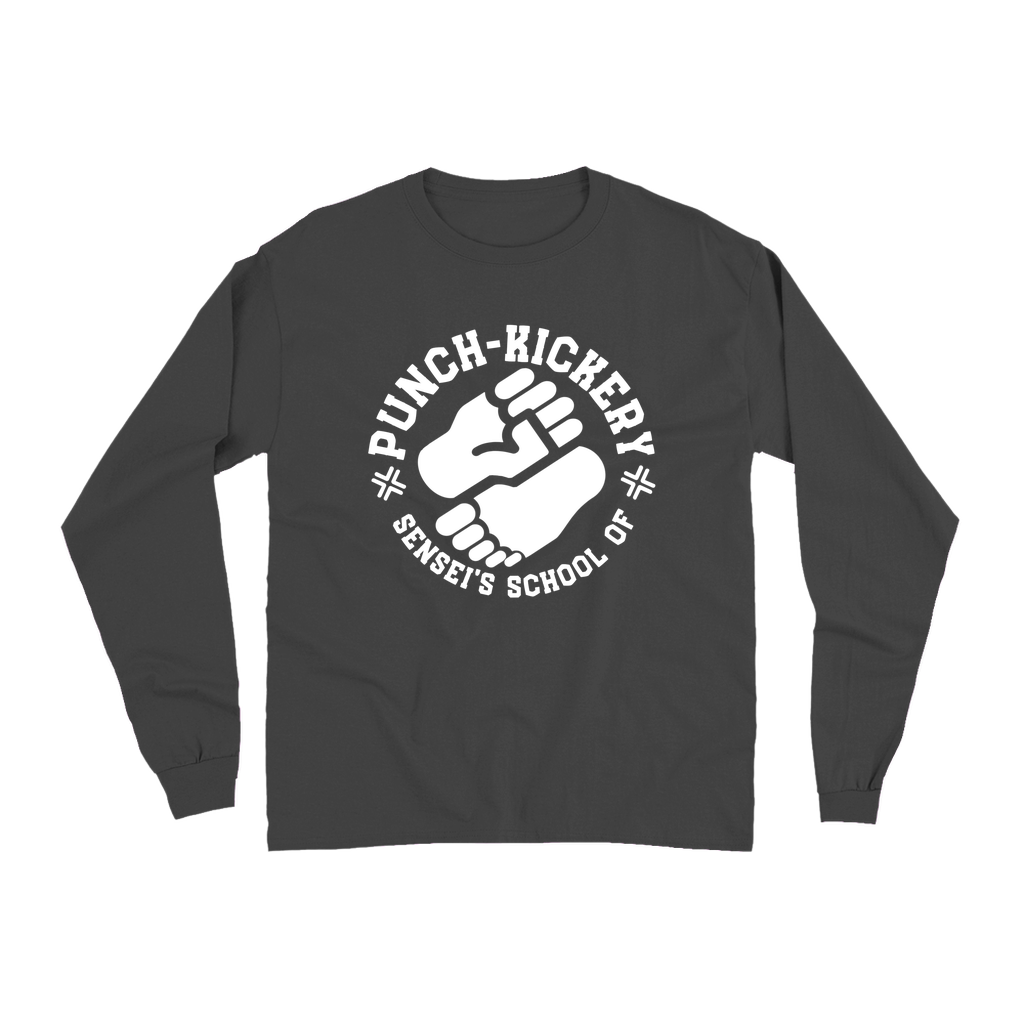 Sensei's School of Punch Kickery Long Sleeve Shirt Pepper