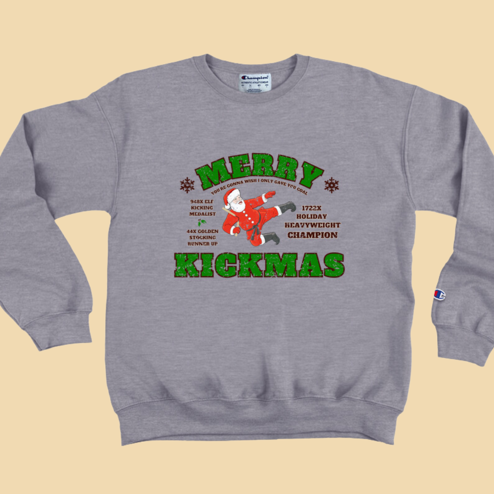 Merry Kickmas Crewneck Sweatshirt- Sensei Seth